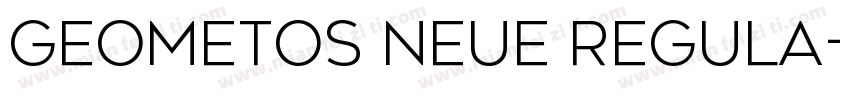 Geometos Neue Regula字体转换